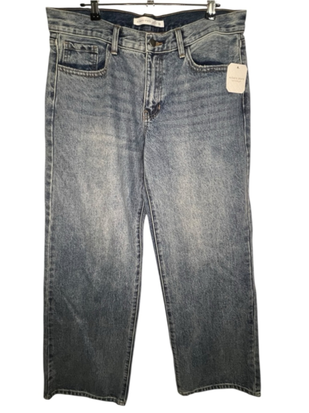 NWT Altar’d State Baggy Mid-Rise Straight Leg Medium Wash Denim Jeans